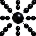 PartyWoo Black Linking Balloons 100pcs 12 Inch Black Link Balloons | by PartyWoo