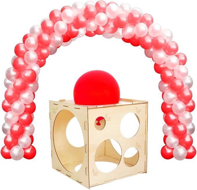 Pllieay 9 Sizes Collapsible Wood Balloon Sizer Cube Box - Image 6