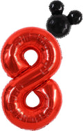 40 Inch Red Foil Number 8 Balloon by Vuzvuv