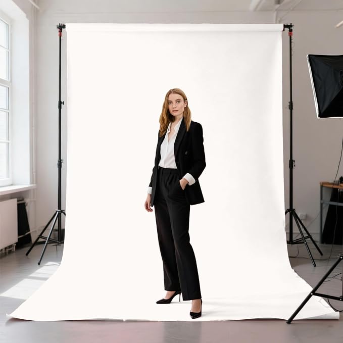 Ivory Photography Backdrop for Photoshoot, Fabric 5x7ft | Polyester Studio - Image 2