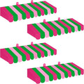 Boao 4 Pack Circus Awning Decoration 3D Stripe Cardboard Awning Carnival Wall by Boao