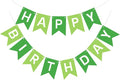 Pre-Strung Green Happy Birthday Banner Signs Party Decorations by PatiCool