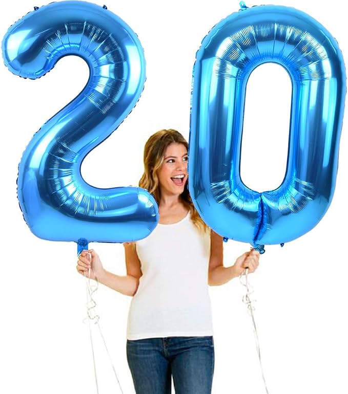 TONIFUL 40 Inch Blue Number 10 Balloon Large Foil 10th Birthday Decorations | - Image 4