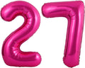 40 Inch Hot Pink 27 Balloons Giant Number 27 Balloons Hot Pink 27 Birthday by LHOAVWE