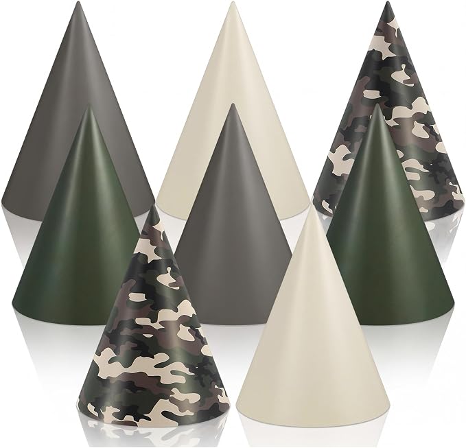 Watersay 24 Pcs Themed Party Hats Theme Cone Paper Hats by Unknown