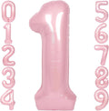 SUWEN 40 Inch Pink Large 1 Balloon Numbers Big Foil Helium Number Balloons 0-9 by SUWEN