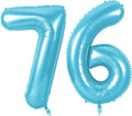 Number 76 Balloons for 76th Birthday Party Decorations, 0-100 Large No.76 by Joycard