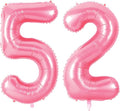 Number 52 Balloons for 52nd Birthday Party Decorations, 0-100 Large No.52 by Joycard