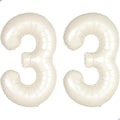 Cream White Number 33 Balloon for First Birthday Decorations, 40 inch Huge by Unknown