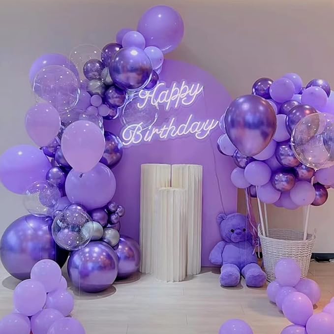 200pcs Purple Balloons 5 Inch, Small Mini Latex Balloons - Image 5