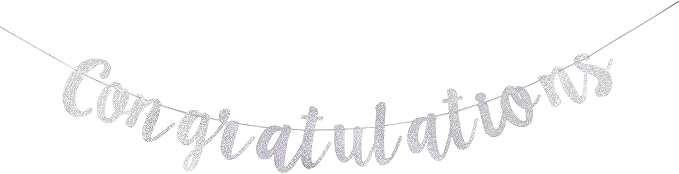 Starsgarden Silver Glitter Congratuation Banner by Unknown