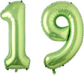 Light Green Number 19 Balloon 40 Inch, Glossy Double Digit Milestone Decor | by Unknown