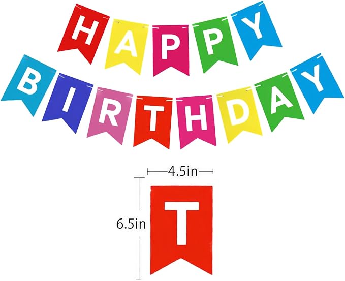 Happy Birthday Banner Birthday Party Supplies - Image 2