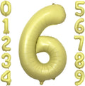 Pastel Yellow Number 6 Balloon 40 Inch Light Yellow Foil Number Balloons 6th by cocodino