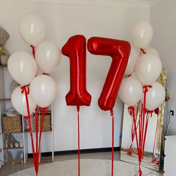 Numbers 26 Balloon 40Inch Red Balloons - Image 3
