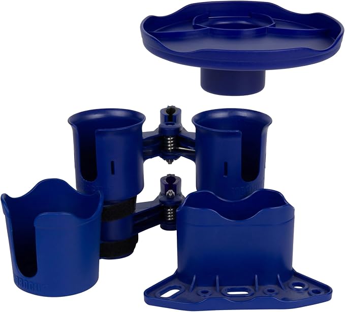 Patented Boat Cup Holder, Clamp on Portable Storage Caddy Securely Holds 2 - Image 7