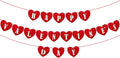 Pre-Strung Happy Valentines Day Felt Banner No DIY Valentines Day Banner | by KINGLAKEGARDEN