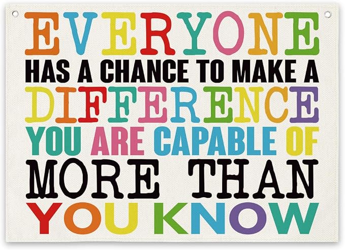 Inspirational Canvas Poster, You are Capable of More Than You Know Banner by Unknown