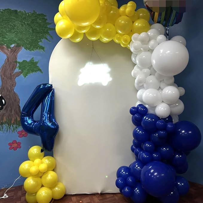 KBZVNAF Blue and Yellow Latex Balloons 60 Pack 12 inch | Royal Blue Yellow - Image 3