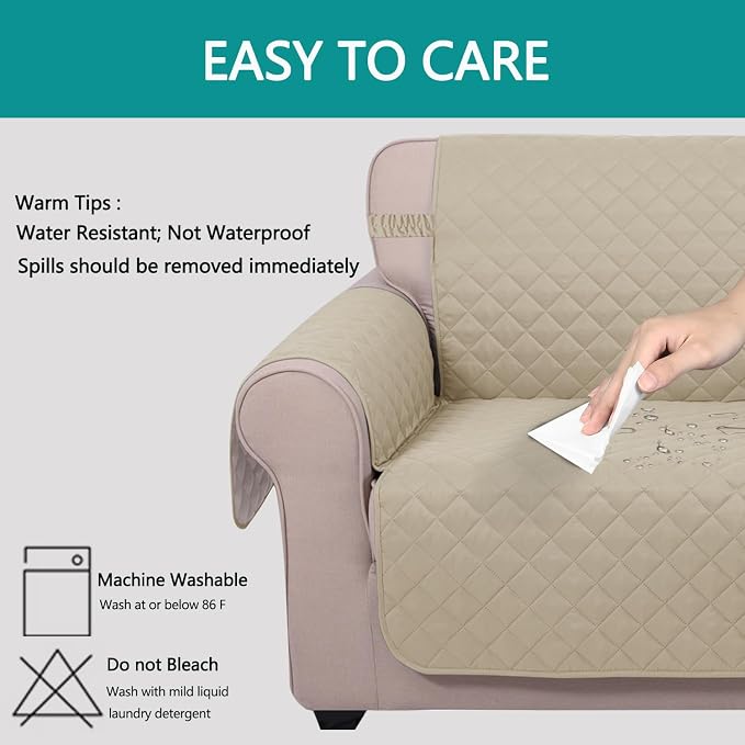 U-NICE HOME Reversible Sofa Cover Couch Cover - Image 5