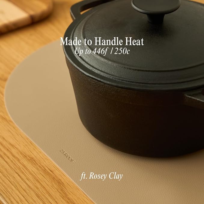 Clay Pink Oval Silicone Placemats Set of 4 – Heat Resistant, Waterproof - Image 2