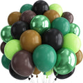 Retro Green and Brown Balloons Kit, Camo Dark Metallic Green Lime Brown Black by Paeyeq