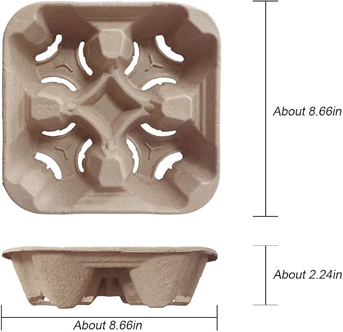 Compostable 4-Cup Drink Carrier - Image 3