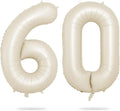 Biapian 40 Inch Cream Number 60 Balloon, 60th Birthday Balloons, Big Digital 60 by BIAPIAN