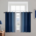 Yakamok Ombre Curtains Blue and Greyish White by Yakamok