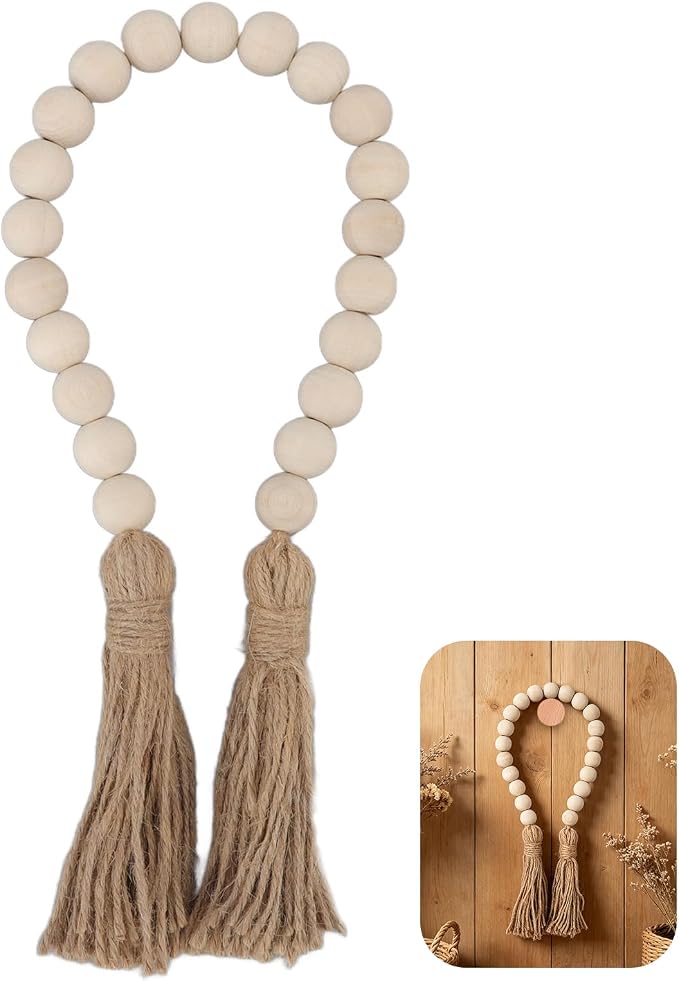 Buachois Farmhouse Beads 24in Wood Bead Garland by Buachois