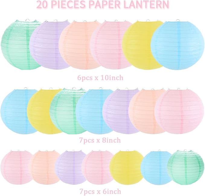 Paper Lanterns Party Decorations, Hanging Round Chinese Lanterns - Image 2