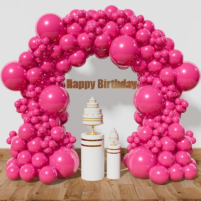 Hot Pink Balloon Arch Kit 111Pcs 18 12 5 Inch Latex Party Balloons Garland by Kawkalsh