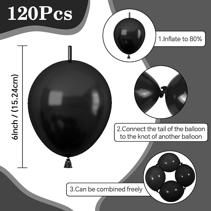 Black Link Balloons - Image 2