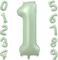 Olive Green 40 Inch Number 1 Foil Balloon Helium Fillable by TNCDJKPA