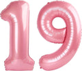 19 Balloon - Pastel Pink Birthday Number Balloons, 40 Inch Decorations | Pastel by ALPHADELTAPI