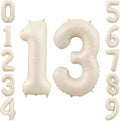 40" Beige Foil Number 13 Balloon by TNCDJKPA