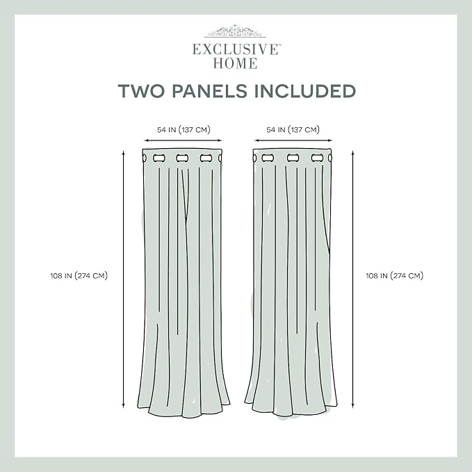 Exclusive Home Chateau Striped Faux Silk Grommet Top Curtain Panel Pair - Image 5
