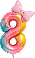 40-Inch Number 8 Gradient Giant Number Balloons And Mini Bow Balloons Foil by Unknown