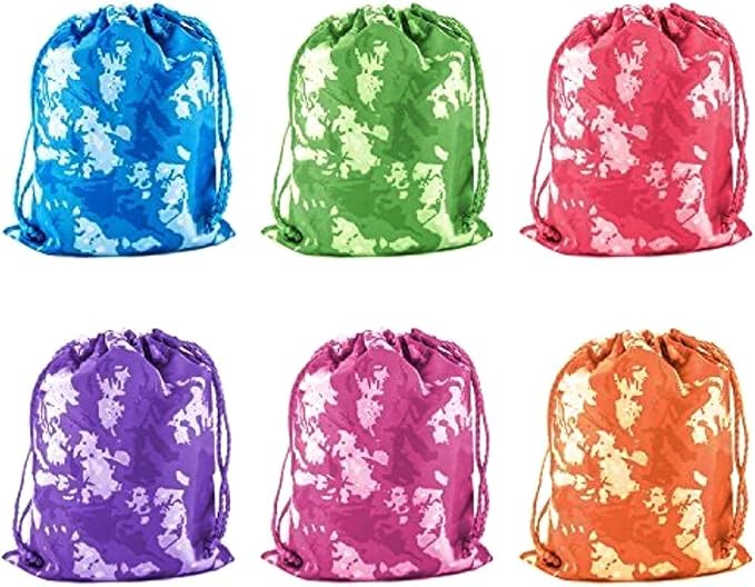Super Z Outlet Tie-Dye Camouflage Drawstring Bags Party Favors, Arts & Crafts by SuperZOutlet