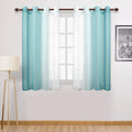 DWCN Faux Linen Grommet Ombre Sheer Curtains by DWCN