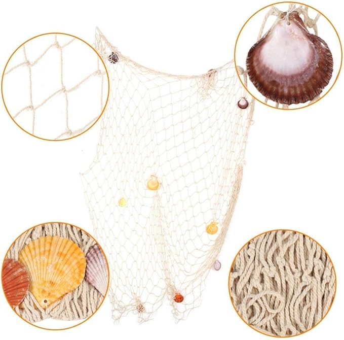 Rosoz Nature Fish Net Wall Decoration - Image 2