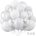 White Balloons, 12 Inch Pearl Pure White Ivory Latex Balloon by TAOYE