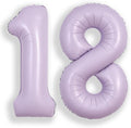 SUWEN 40 Inch Light Purple Lavender Big 18 Balloon Number Foil Helium 0-9 | by SUWEN