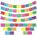 Boao 4 Packs 60 ft Mexican Party Decorations Fiesta Banner Plastic Papel Picado by Boao