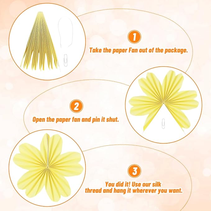 zilue Paper Fans Party Decorations Paper Flowers Decorations - Image 7