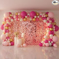 Pink Shimmer Wall Backdrop 48 Panels Cover 6 x 8 Ft, Photo Backdrops by Zuaooz