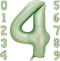 Sage Green 4 Number Balloon, Olive Green 4 Balloons 40 Inch Large Helium Foil by BBPOOL