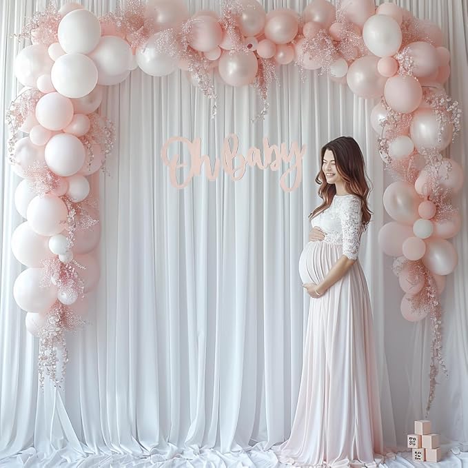 30x10ft Wrinkle Free White Backdrop Curtain - Image 7