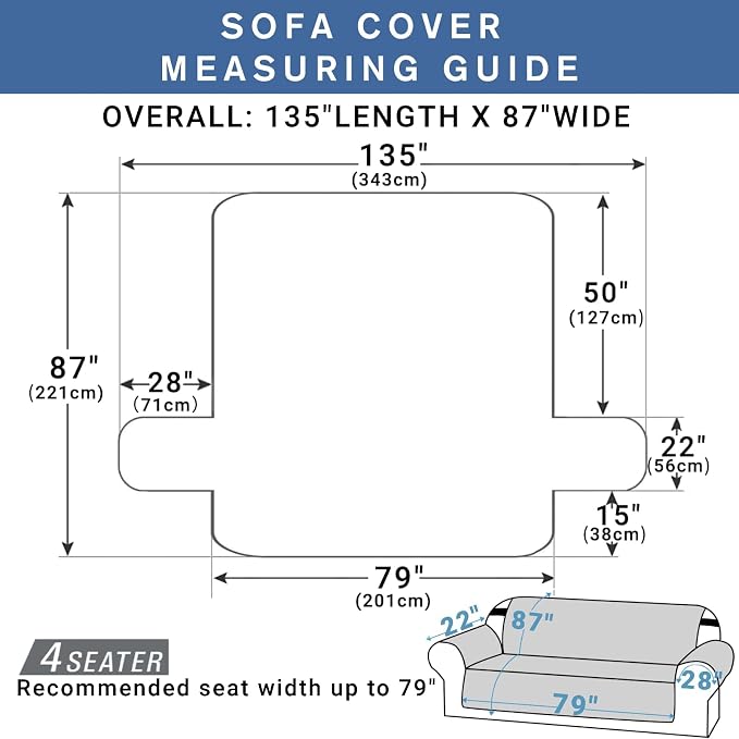 XINEAGE Waterproof XL-Sofa Sofa Cover Couch Covers - Image 3