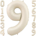 40 Inch Cream Foil Number 9 Balloon by TNCDJKPA